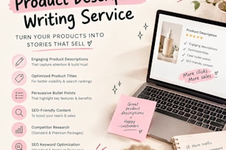write product description and blog