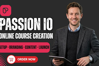 set up and launch your passion io online course app and passion io mobile app