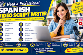 write engaging video scripts and social media video scripts in spanish