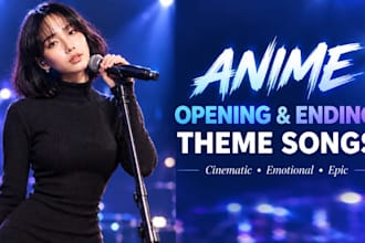 write japanese lyrics for anime opening or anime ending theme song soundtracks