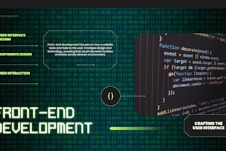 be your front end developer for website development