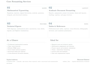 typeset format and fix documents in latex or overleaf
