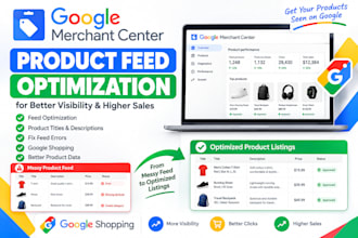 optimize google merchant center feed  product listings