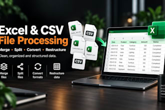 merge split convert and organize excel or CSV files