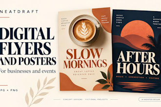 design digital flyers and posters for your business or event