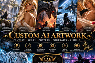 create custom ai artwork, fantasy art and stunning visuals