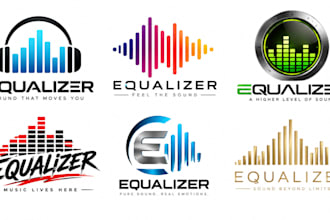 design a professional , music, audio, dj, sound, or media equalizer logo