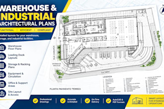 create warehouse layout and loading dock architectural plans