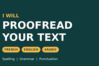 proofread and correct your french, english or arabic text