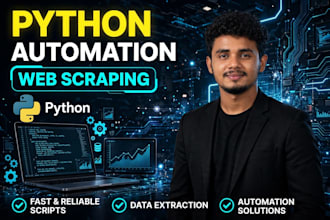 python automation, web scraping, python scripts and bug fix