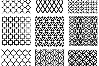 create hand drawn seamless patterns, textile prints and monograms