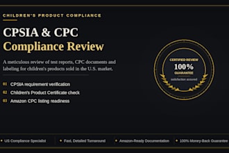 provide CPC compliance, cpsia compliance, toy compliance and amazon CPC