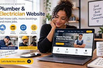 build wordpress plumber and electrician website with booking, chat and gallery