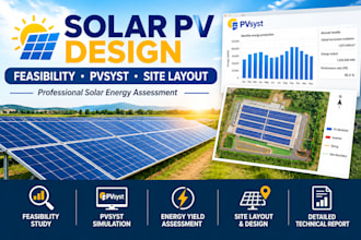 do solar pv feasibility, pvsyst yield and site layout