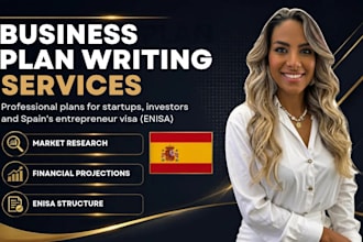 write a professional business plan for startup or visa