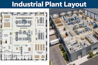 design industrial plant layout production facility equipment placement drawings