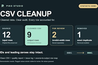 clean your CSV data and remove duplicate records