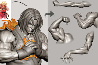 covert 2d photo to 3d model, figurine model, zbrush sculptor,custom 3d model,stl