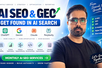 provide monthly ai SEO and GEO services