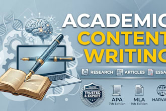 write high quality academic articles and educational content