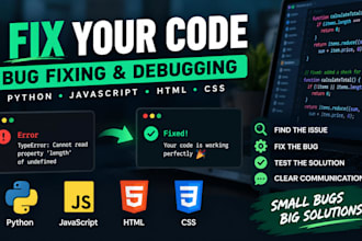 fix python, javascript, HTML and CSS bugs