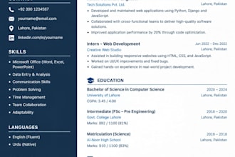 create edit redesign and modify a professional CV or resume