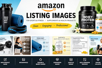 design amazon listing images infographics for supplements and health products