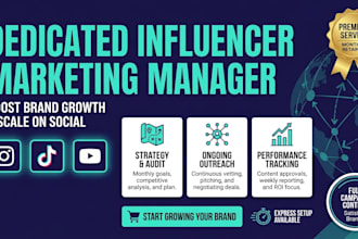 instagram youtube influencer marketing manager research outreach brand campaign