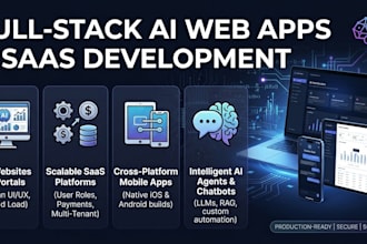 build full stack ai web applications, mobile apps, and saas