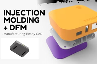 design plastic products for injection molding, dfm and manufacturing ready cad