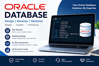 design, optimize and fix your mysql, oracle or sql database