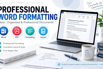 professionally format word documents and convert PDF files