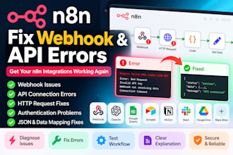 fix n8n webhook and API errors