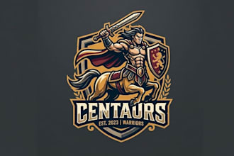 create amazing centaur mascot logo with new concepts design