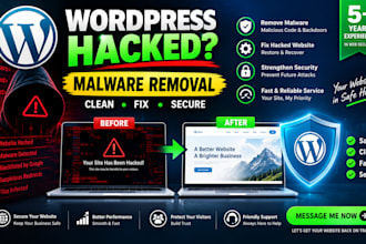 fix hacked wordpress, remove malware and fix wordpress security issues