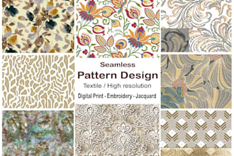 pattern, textile digital print, embroidery, jacquard