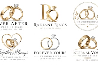 design a professional, jewelry, wedding, bridal, or luxury  wedding rings logo