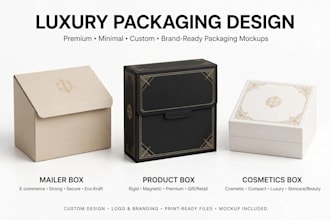 design 3d product packaging and box packaging design