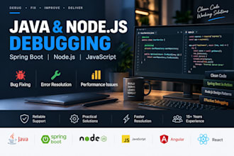 debug and fix backend API, java, spring boot, nodejs issues