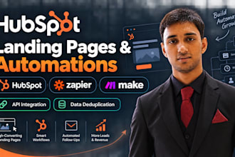 build hubspot landing pages and revops automation workflows for agencies