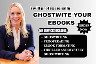 ghostwrite, proofread your thriller and mystery ebooks