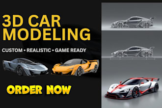 do 3d car modelling, automotive design, vehicles and realistic car rendering