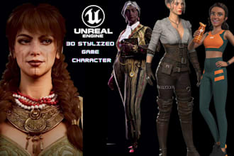 realistic 3d game character model stylized 3d character for unity or unreal game