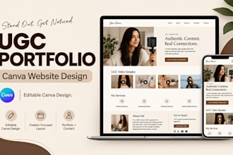 design a ugc portfolio website in canva