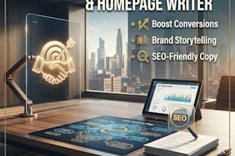 write persuasive website content, homepage, and about us page