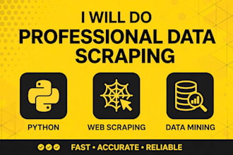 do  python  web scraping , data extraction and web automation