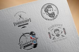 design a professional barber logo and barbershop