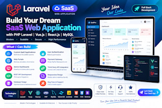 build a custom laravel saas web application with PHP