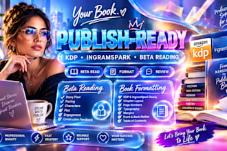 beta read and format your romance book for KDP and ingramspark