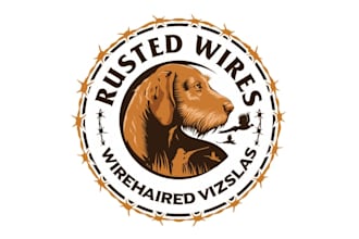 design vibrant rusted wires dog breeder logo